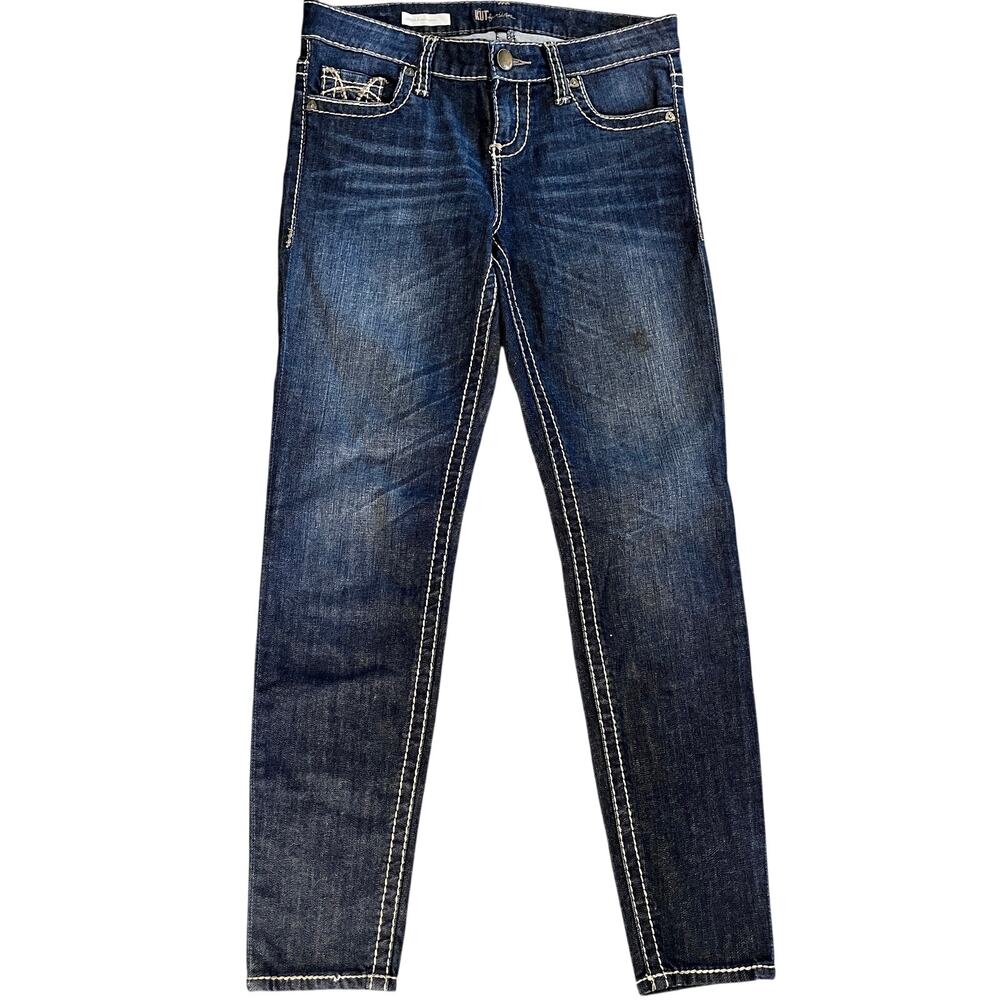 KUT from kloth Ursula Ankle skinny dark denim jeans womens 2 pants